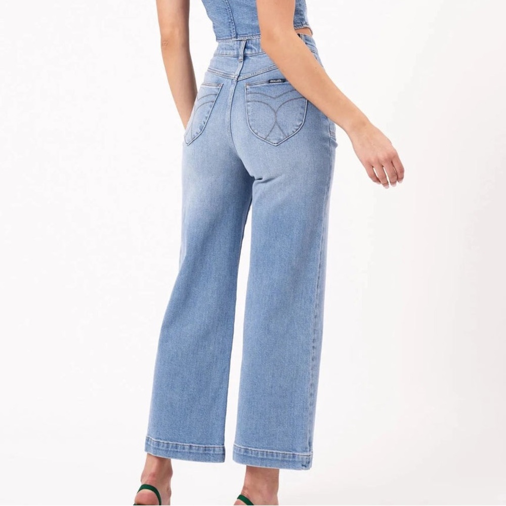 Rolla’s Ankle Straight Leg Sailor Jeans - Ranch - Size 26 - Picture 6 of 7